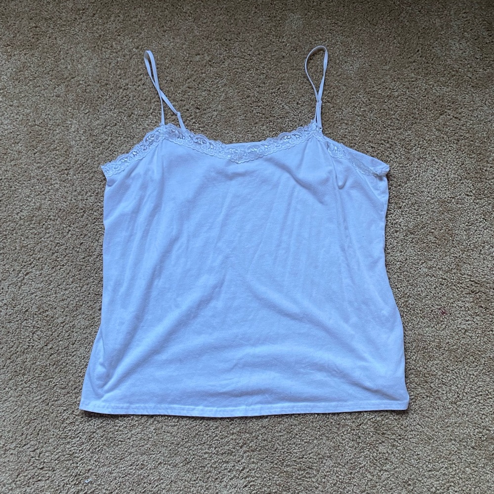 White lace tank top